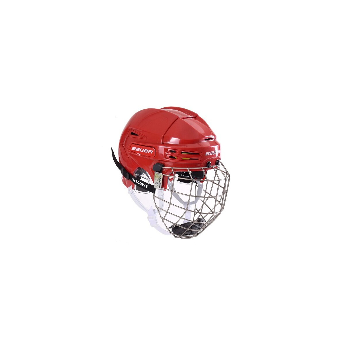 BAUER Helm mit Gitter RE-AKT 75 red Gr.L