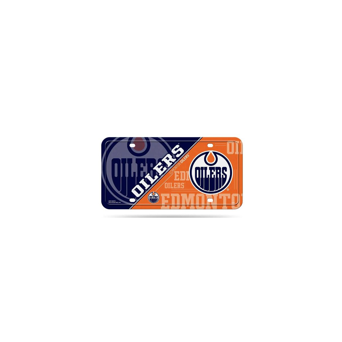 NHL Edmonton Oilers Split Design Metal Sign