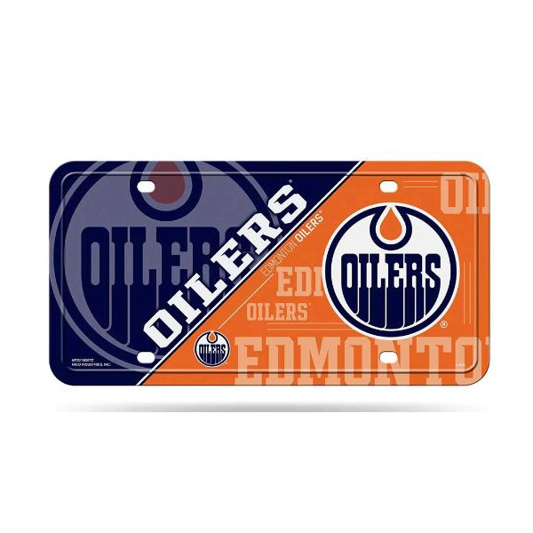 NHL Edmonton Oilers Split Design Metal Sign
