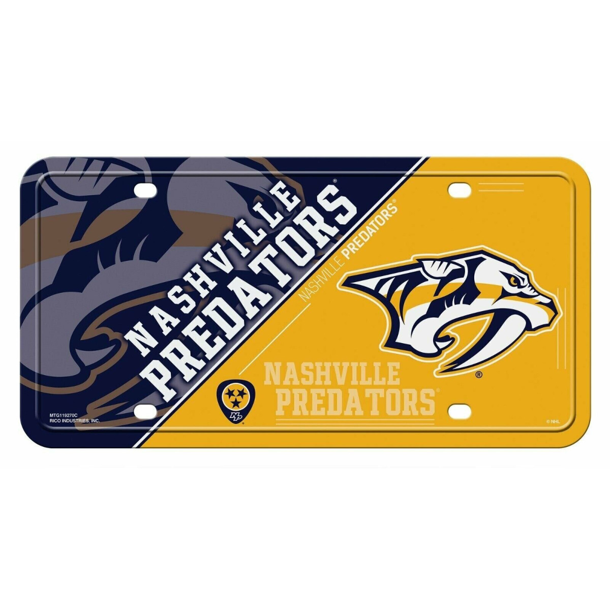 NHL Nashville Predators Split Design Metal Sign