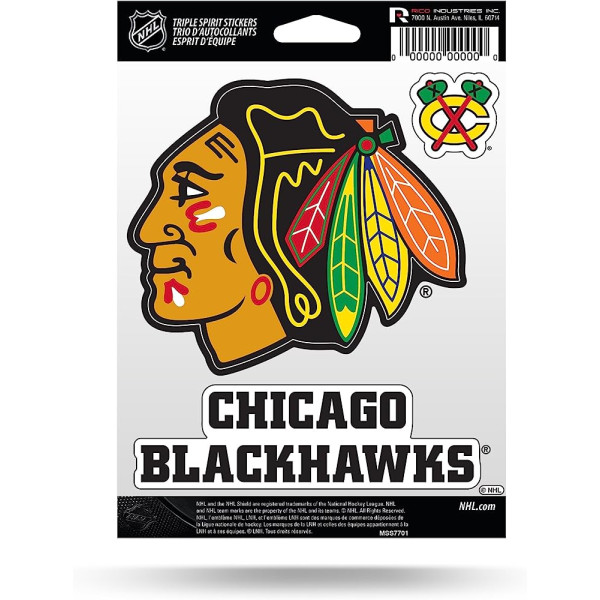 NHL Chicago Blackhawks Triple Spirit Stickers