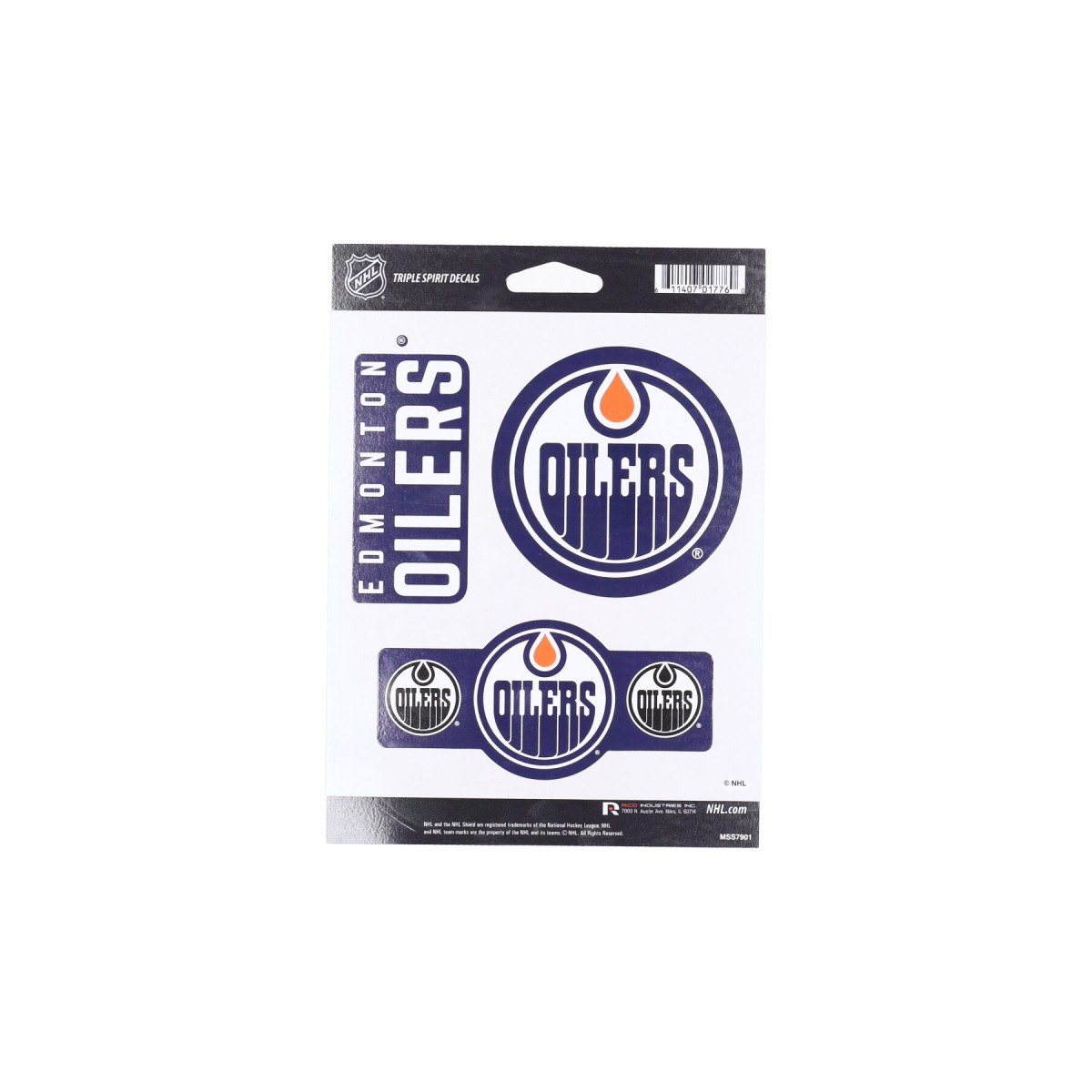 NHL Edmonton Oilers Triple Spirit Stickers