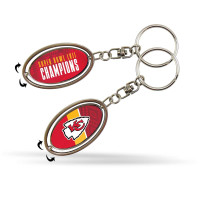 Kansas City Chiefs Super Bowl LVII Champions Spinner NFL Key Ring