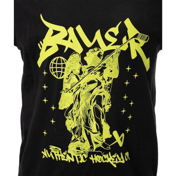BAUER T-SHIRT ST. HOCKEY - SCHWARZ/LIMETTEN GRÜN - YTH.