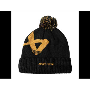 BAUER Knit Pom Intarsia - schwarz/gelb - Sr.