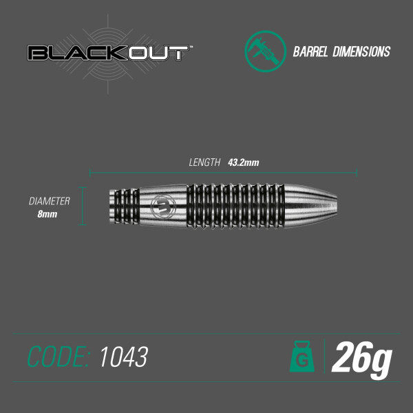 Winmau Blackout Steeldart 1043  26 gr.