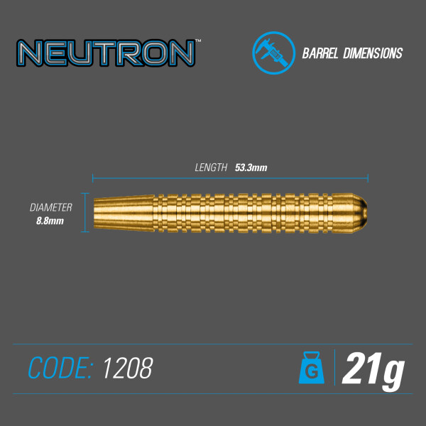 Winmau Neutron Brass Steeldart 1208-21 g