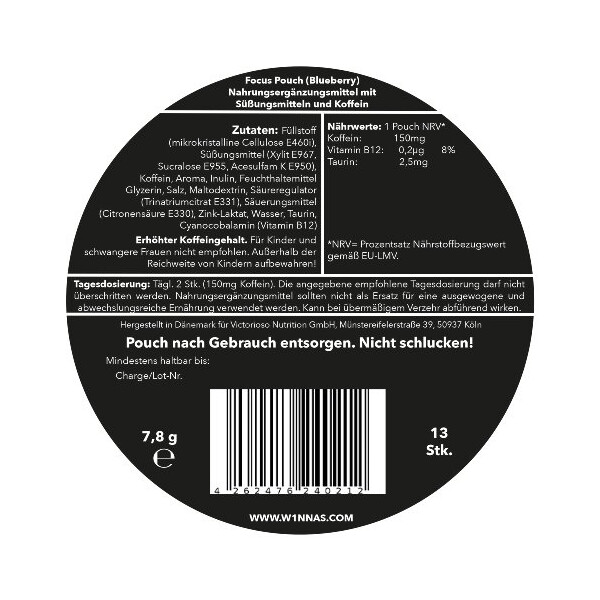 W1NNAS Energy Pouches - Blueberry